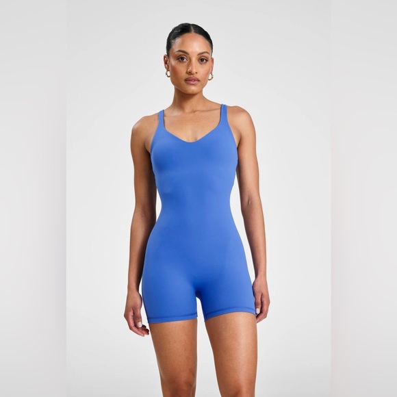 NEW ALLFENIX CLOUDCORE V-NECK UNITARD Sleeveless Onesie Active Blue Small 1004 - Picture 1 of 14